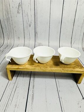 Corelle White Winter Frost Ceramic Cups with Curved Handles - Set of 3